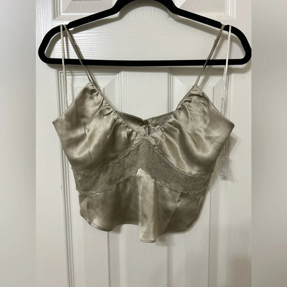 NWOT Free People, Stella Swing Cami, Small in Mushroom